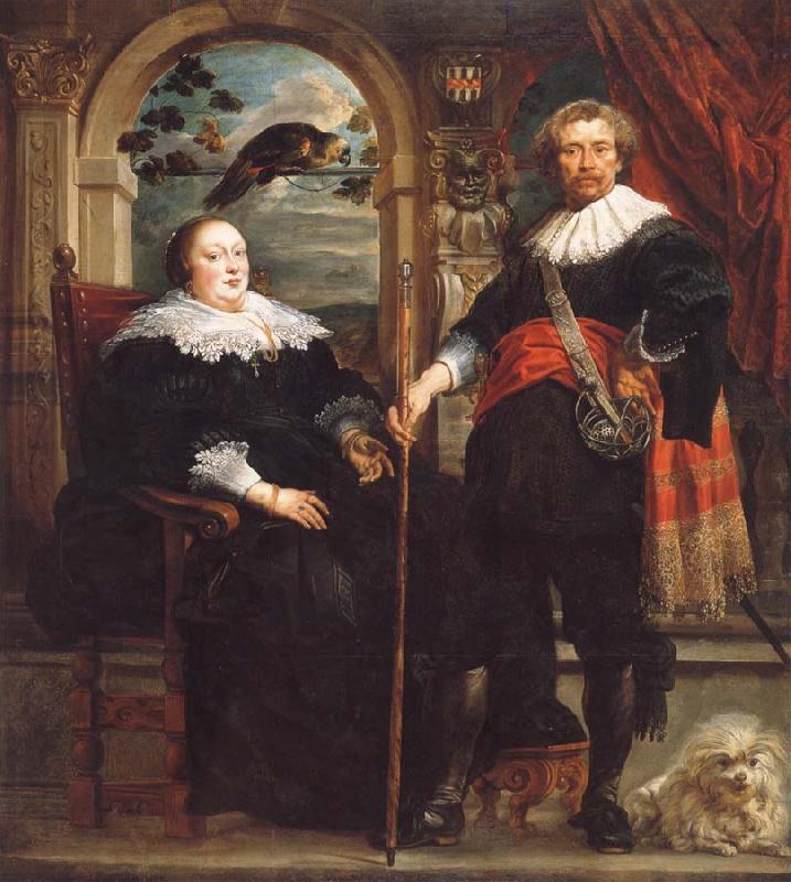 Jacob Jordaens Portrait of Govaert van Surpele and his wife oil painting image